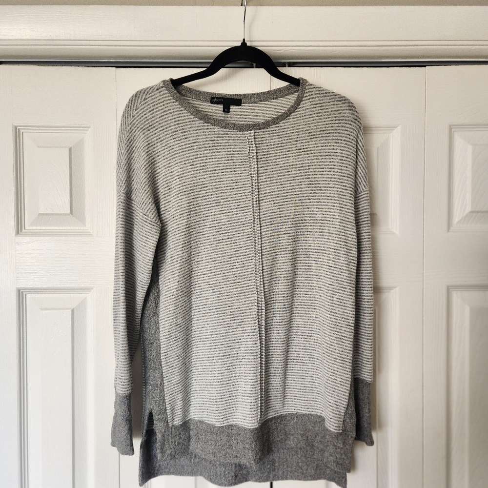 Gibson Oversized Striped Tunic Sweater Size XS